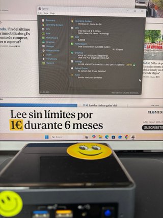 Intel NUC i3 8ª Gen | 8GB RAM | Sin Disco