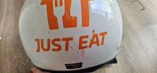 Casco Moto Just Eat Blanco
