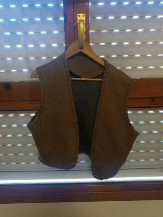 Chaleco ante estilo vaquero XL