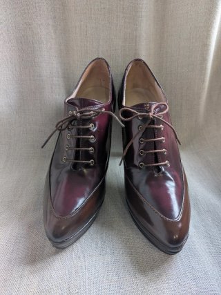 Zapato Tacón Lodi Burdeos y Marrón