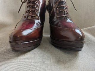 Zapato Tacón Lodi Burdeos y Marrón