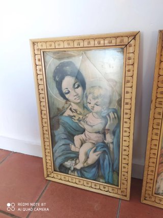 Conjunto 2 Cuadros Religiosos Vírgen  leer anuncio