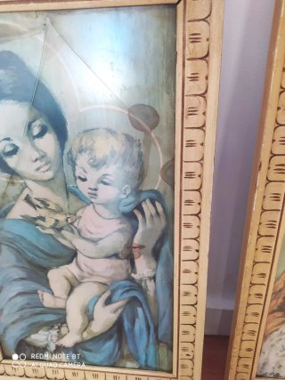 Conjunto 2 Cuadros Religiosos Vírgen  leer anuncio