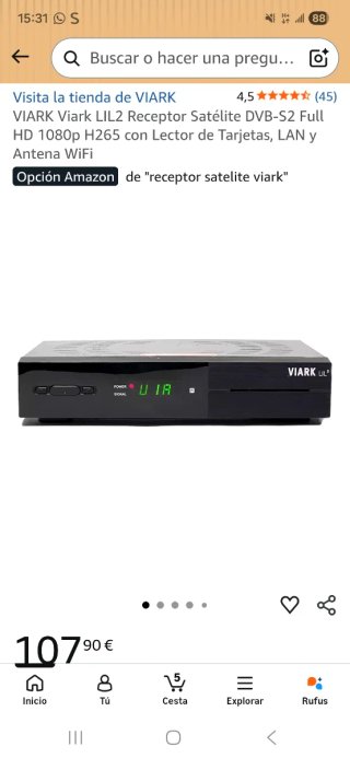 Receptor Viark Sat TV Satélite