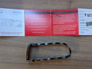 Bracciale Uomo Rosso Amante Acciaio Nero Hi-Tech