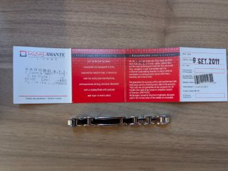 Bracciale Uomo Rosso Amante Acciaio Nero Hi-Tech