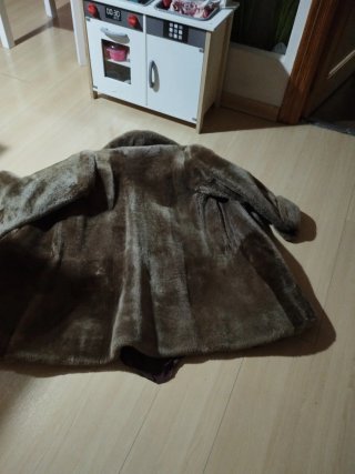 Abrigo piel oso vintage años 50
