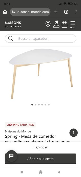 Mesa Comedor Maisons Du Monde Blanca SPRING