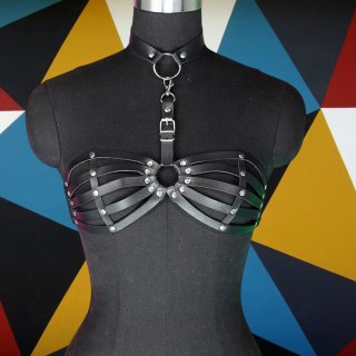 Harness Lingerie Nero bikini party tecno rave goth