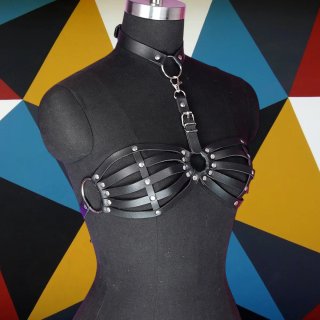 Harness Lingerie Nero bikini party tecno rave goth