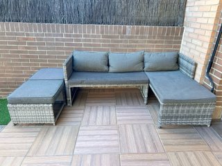 Conjunto jardín resina 6 plazas