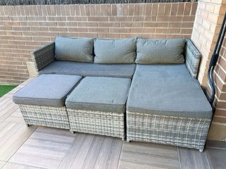 Conjunto jardín resina 6 plazas