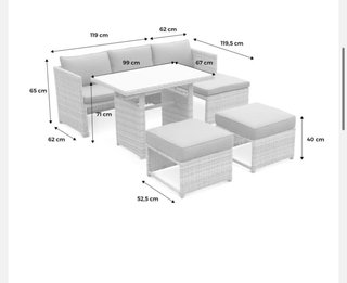 Conjunto jardín resina 6 plazas
