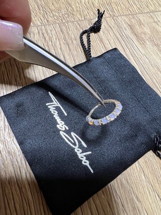 Orecchini a cerchio singolo Thomas Sabo in argento