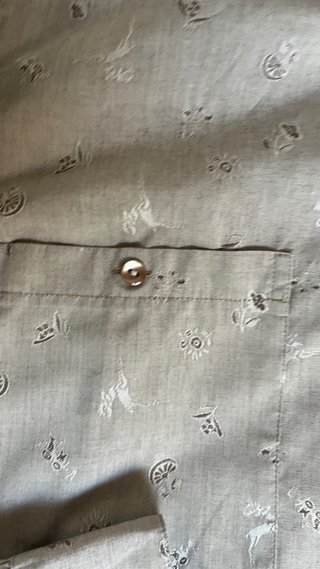 Camisa Burberrys Beige Bordada Talla 42