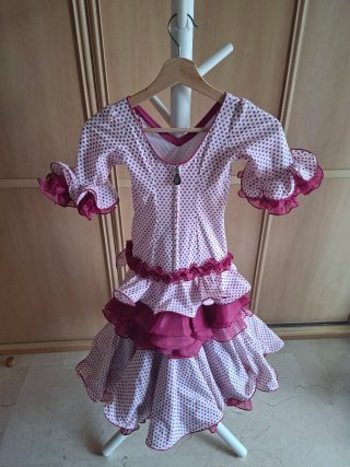 Traje de flamenca buganvilla 5 años