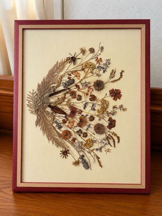 Cuadro Vintage Flores Naturales Prensadas