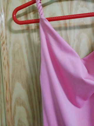 Vestido rosa largo