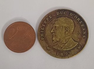 Antiguo Jetón 1899 Philippe Duc D'Orléans