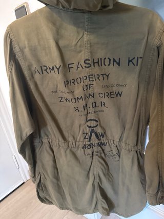 Chaqueta Zara Talla M Verde Militar