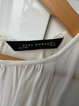 Blusa Zara Talla S. Manga Abablorios Doble Capa