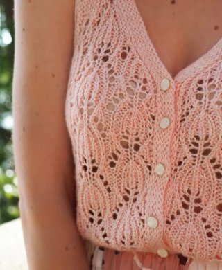 Blusa de crochet rosa