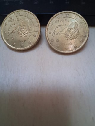 2 Monedas 50 Céntimos España Errores