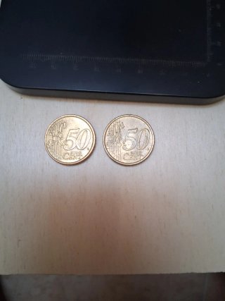 2 Monedas 50 Céntimos España Errores
