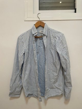 Camisa de rayas Pull&Bear azul
