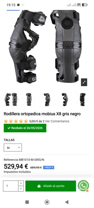 Rodilleras Mobius X8 Enduro Motocross