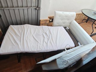 Sofá Cama Individual Piel Sintética Blanco