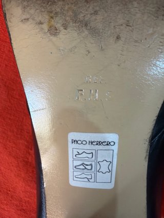 Zapatos Paco Herrero Negros Piel Talla 37