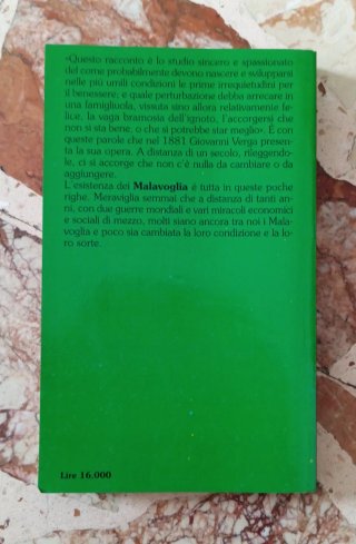 Libro "I Malavoglia" - Giovanni Verga