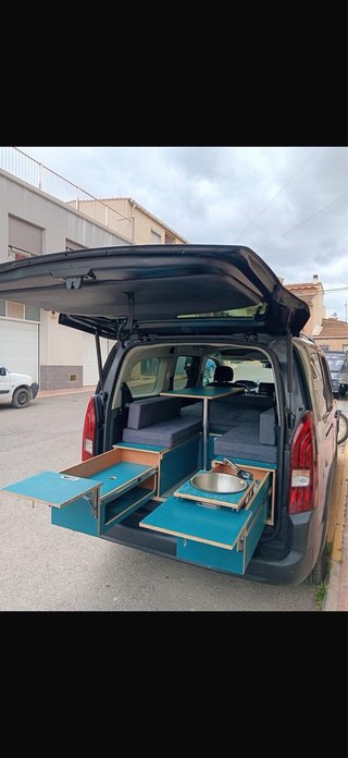 Mueble Camper para Peugeot rifter long modelo xl