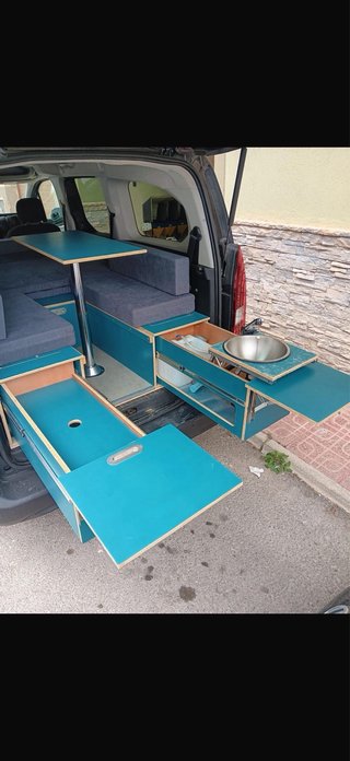 Mueble Camper para Peugeot rifter long modelo xl