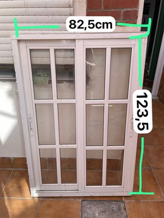 Ventana corredera aluminio dos hojas