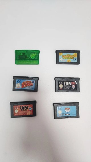 Lote Game Boy Advance SP Azul + Cargador+6 juegos