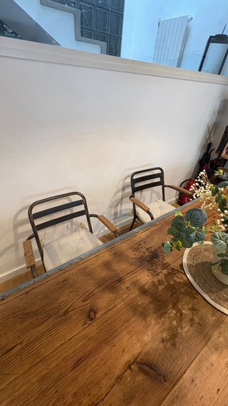 Juego 4 Sillas Vintage Metal y Madera