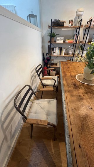 Juego 4 Sillas Vintage Metal y Madera