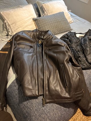 Cazadora de piel para moto Talla 2XL