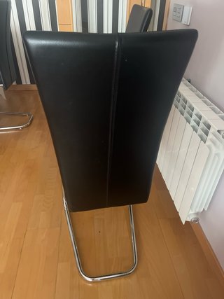 Juego de 2 sillas de comedor negras 6 unidades