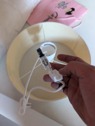 Lámpara de techo tela y plástico