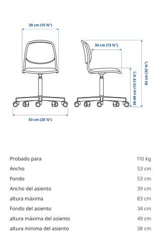 Silla infantil Ikea Orfjall gris