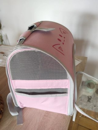 Mochila transportín para gatos rosa