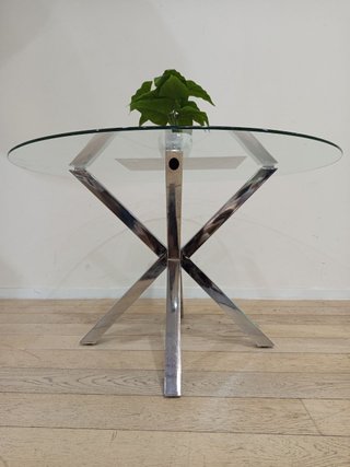 Mesa Redonda de Cristal Templado