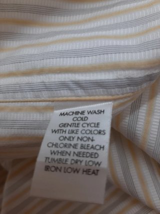Camisa Calvin Klein Rayas Hombre Amarilla Blanca