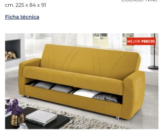 Sofá Cama Amarillo
