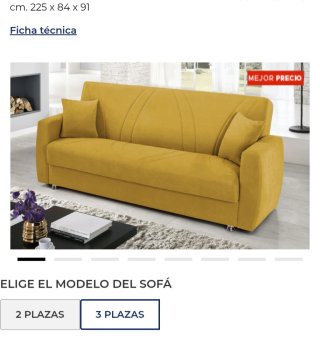 Sofá Cama Amarillo