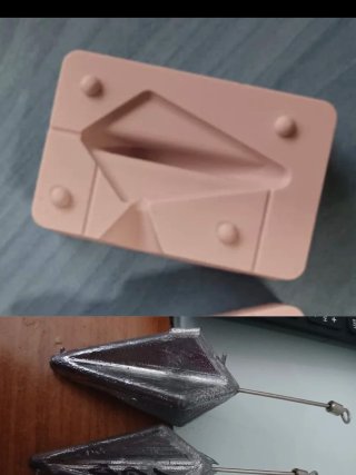 2 Moldes para plomos de pesca
