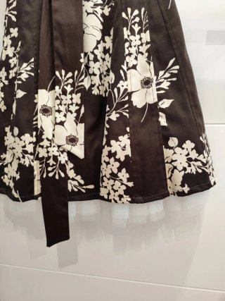 Vestido Blanco flores raso T.36